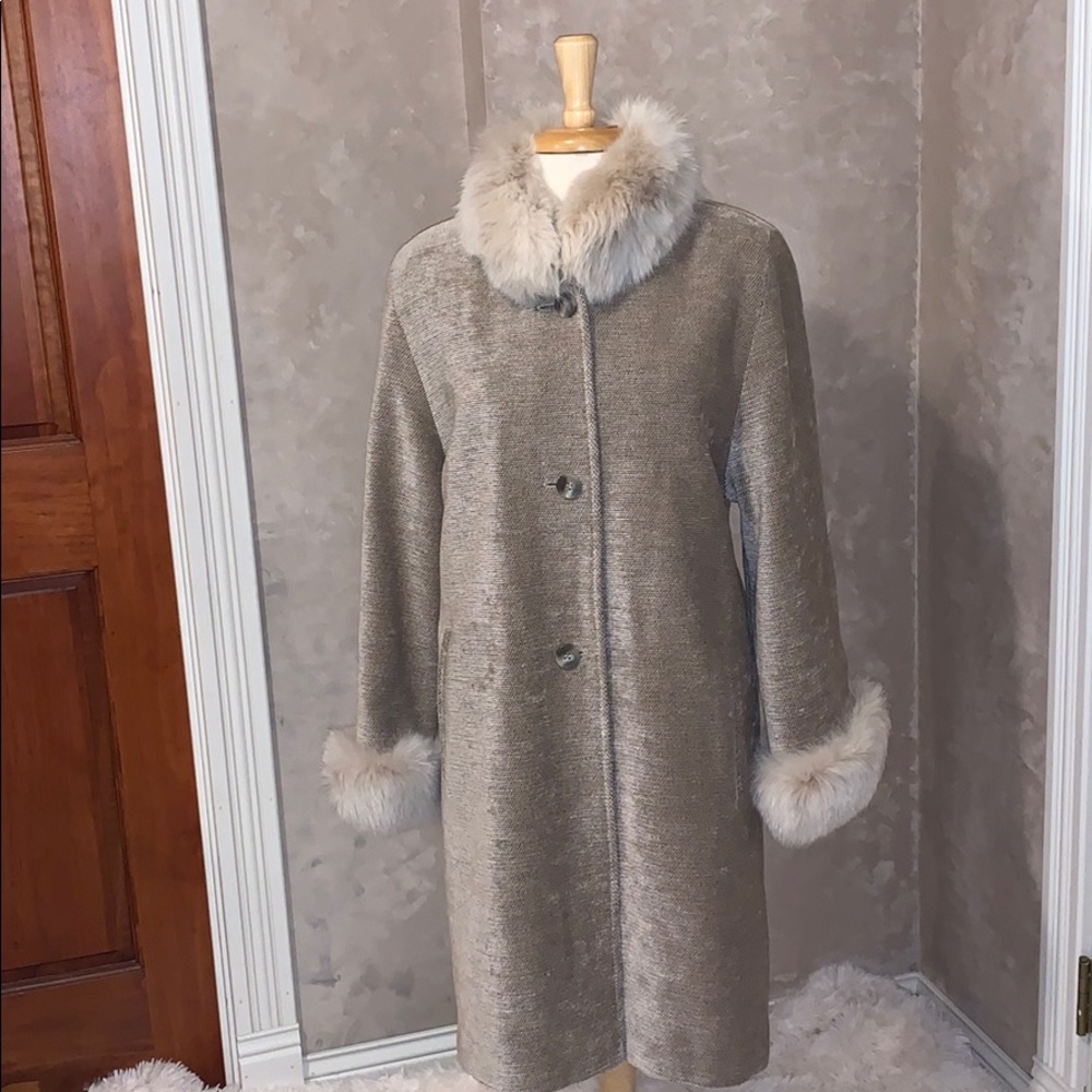 Peter Duffy New York Fur Collar & Cuff Coat